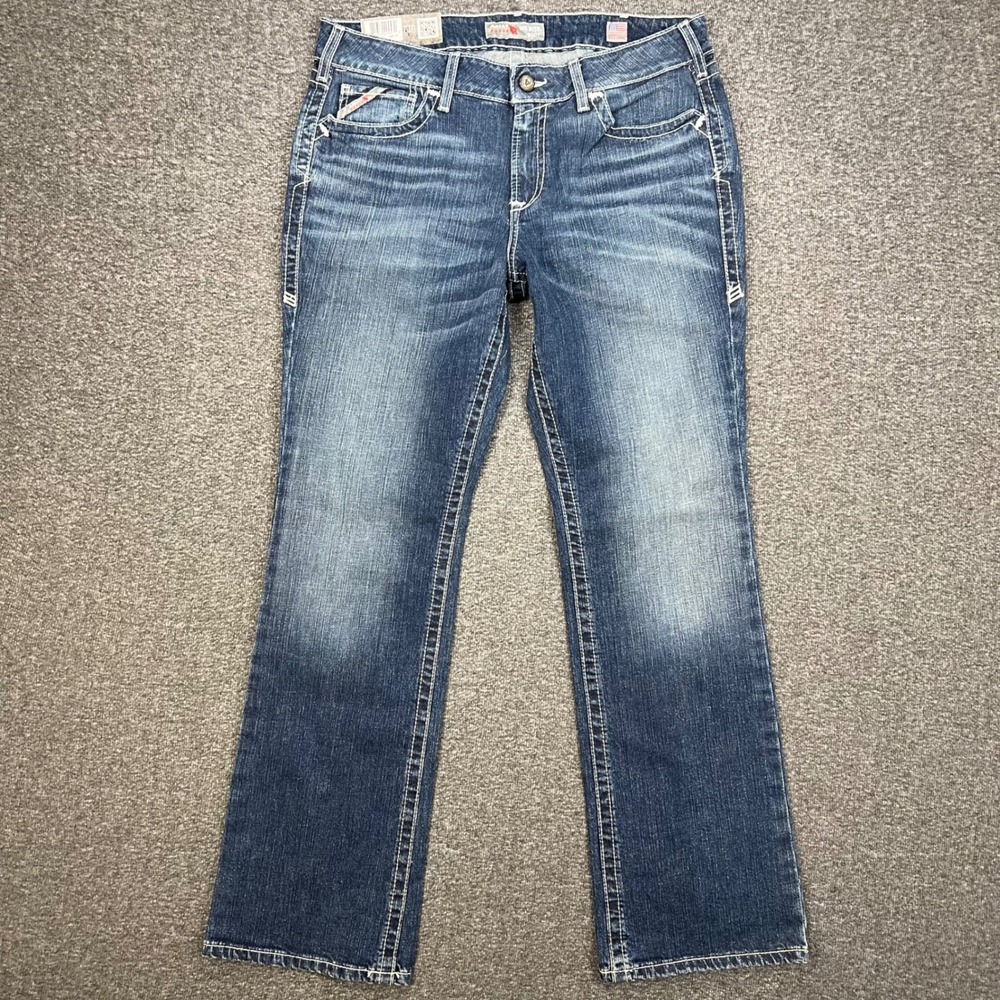 Ariat FR Work Jeans Women 33R Blue Boot Cut Workwear Flame Resistant Stretch NEW